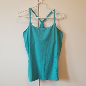 L hiking top in turquoise Eddie Bauer First Ascent